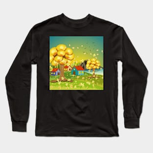 Autumn Town Long Sleeve T-Shirt